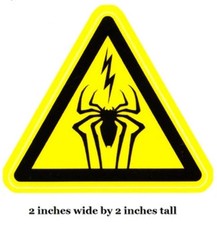 Spider-man Warning Decal Wall Art Decor Marvel Peel and Stick Wallpaper Sticker