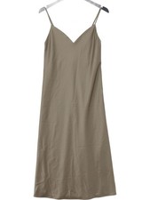 Uniqlo Slip Midi Dress XS in Tan