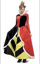 Alice in Wonderland Queen Of Hearts Costume Halloween Dress Deluxe NEW M 8-10