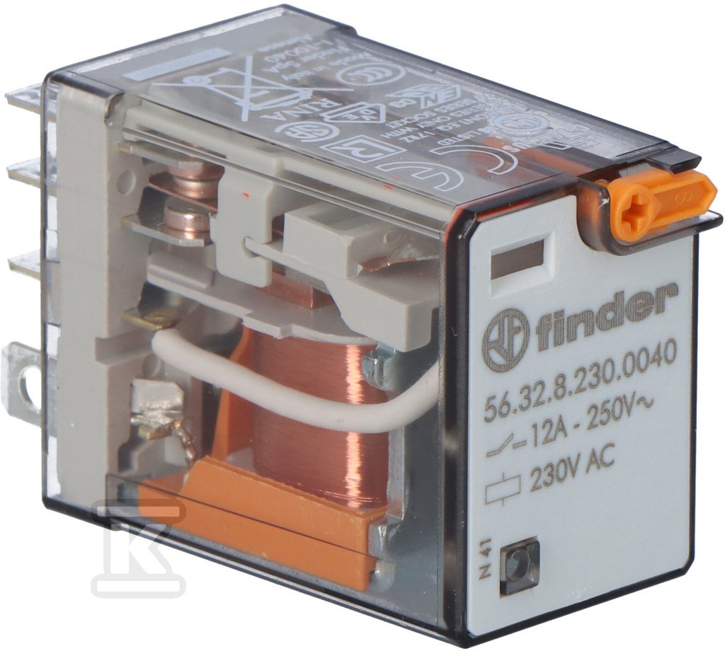 Finder 56.32.8.230.0040 Plug-in Relay DPDT-CO 230VAC 12A - Image 4