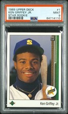 1989 Upper Deck - Star Rookie Ken Griffey Jr #1 (RC) PSA MT 9