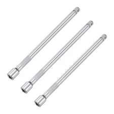3pcs 1/4 Inch (F) to 1/4 Inch (M) 6" Drive Ratchet Socket Adapter Extension Bar