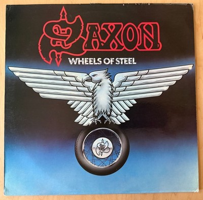Saxon Wheels of Steel Carrere Records Rock Vinyl LP 12'' 33RPM 1981 (VG/VG)