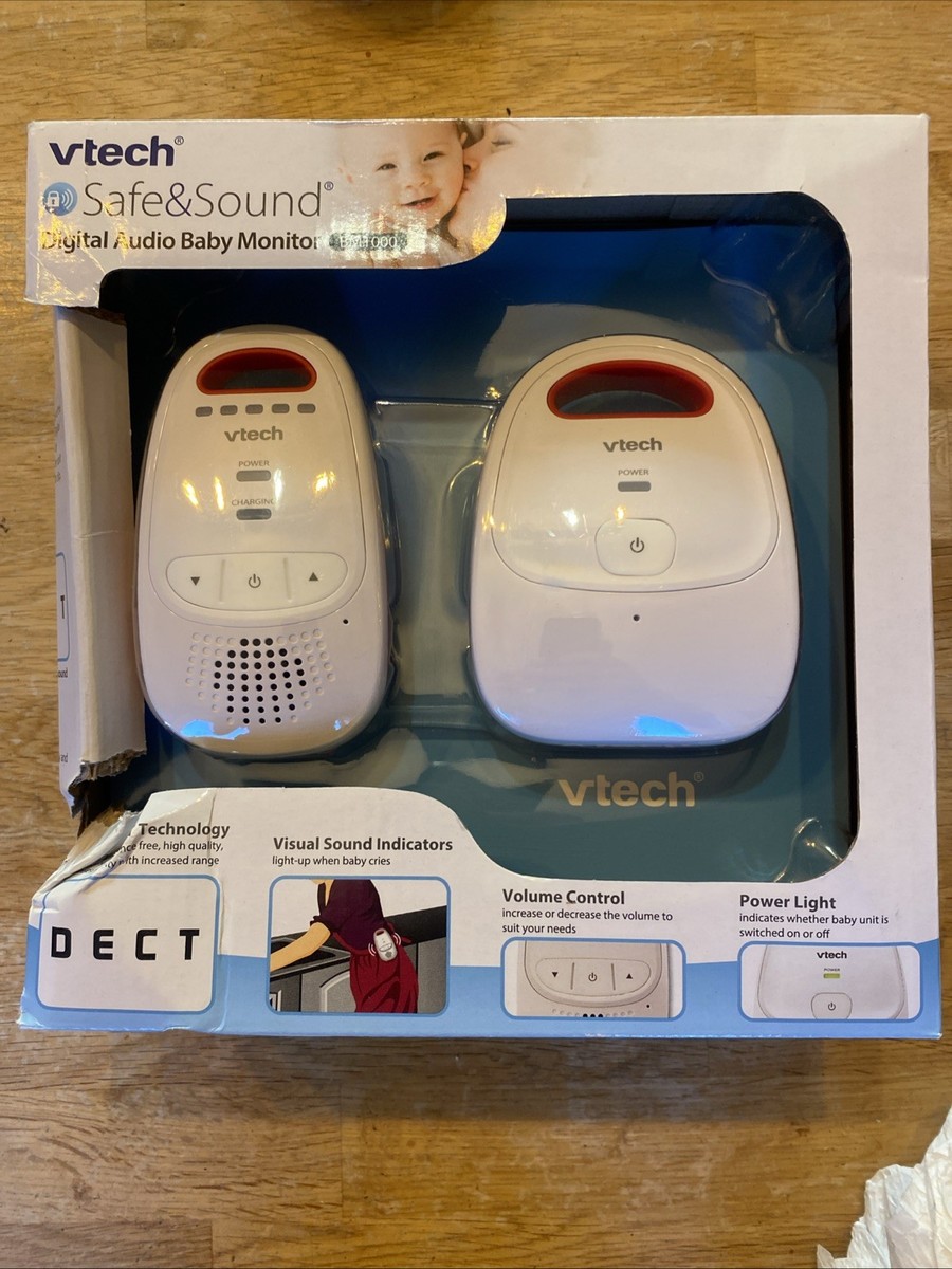 VTech Digital Audio Baby Monitor White/Red (BM1000) for sale