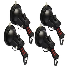 Heavy Duty Suction Cups Anchor with Hooks, Suction Cup Camping Classic Red Line
