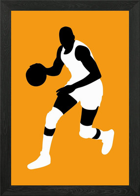 Minimalist Basketball Gerahmtes Wandbild Poster Leinwanddruck Bild