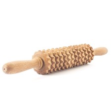Wooden Massage Roller for Waist and Thigh, Multi-Functional Body Roller for C...