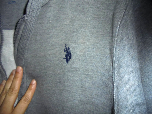 US Polo Assn Men's Size XS will fit boys Full Zip Up Gray Jacket Fleece Lined - Picture 5 of 8
