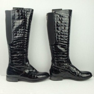 womens patent black boots