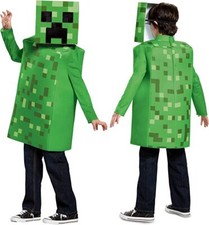 Licenced Kids Creeper Minecraft Fancy Dress Costume Boys Game Mojang Outfit