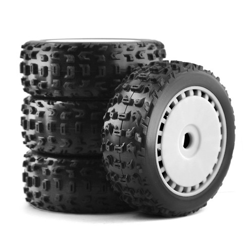 4Pcs 17mm Hex TIRES & Wheels for 1/8 Arrma 6s/3s Typhon,HSP Off-Road Vehicle - Picture 4 of 25