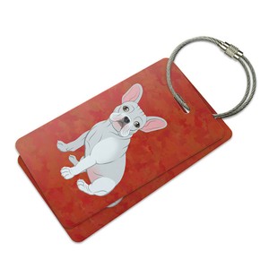 french bulldog luggage tag