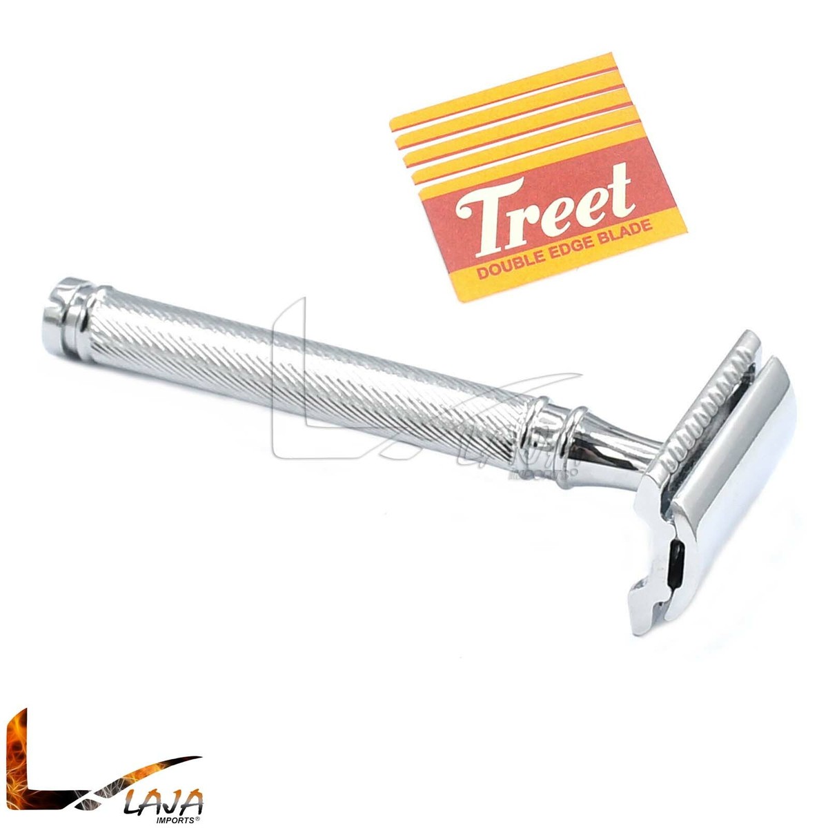 Stainless Classic Double Edge Safety Razor Shavor With 5 Treet