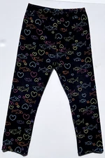 Boys Neon Sharks and Hearts Size 4T Nickelodeon Pinkfong Black Pants  EUC!