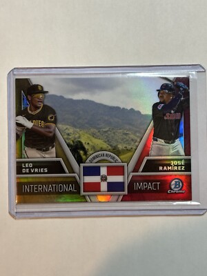 Leo De Vries / Jose Ramirez 2024 Bowman Chrome International Impact Refractor
