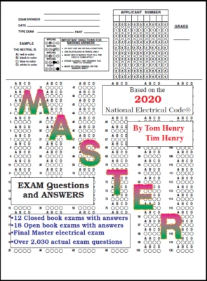 2020 Master Electrician Exam Question and Answer book by Tom Henry