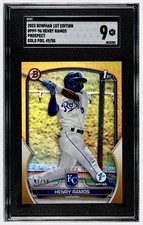 Henry Ramos SGC 9 2023 Bowman 1st Edition Prospect Gold Foil /50 BPPF-96 Royals