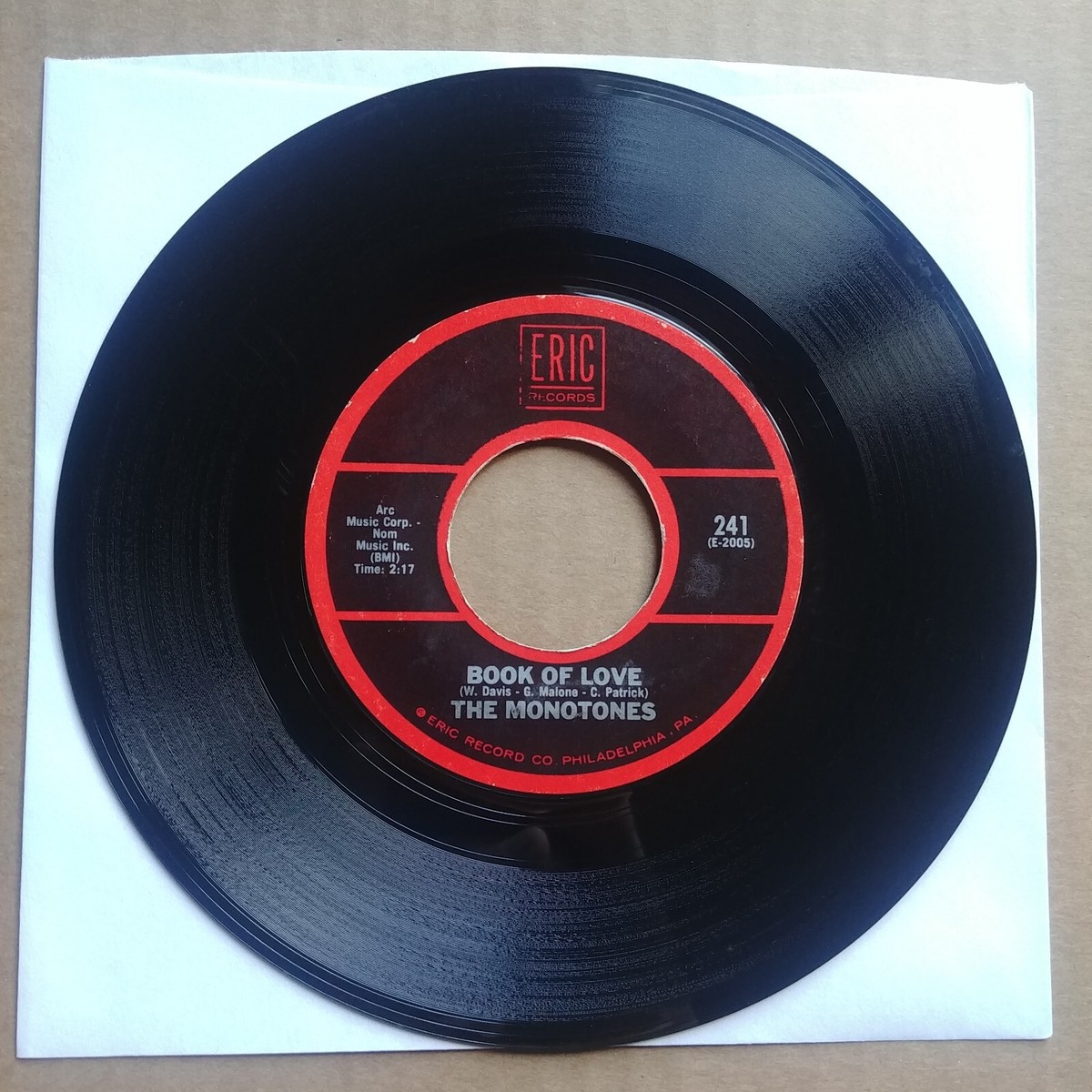 THE MONOTONES Book Of Love/THE TUNE WEAVERS Happy Birthday 45 7