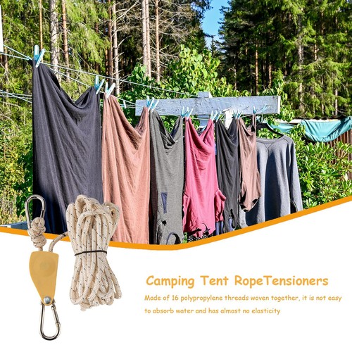 Camping Ratchet Pulley Tent Guide Rope Adjustable Guy Lines Tensioner Tie Down - Picture 9 of 18