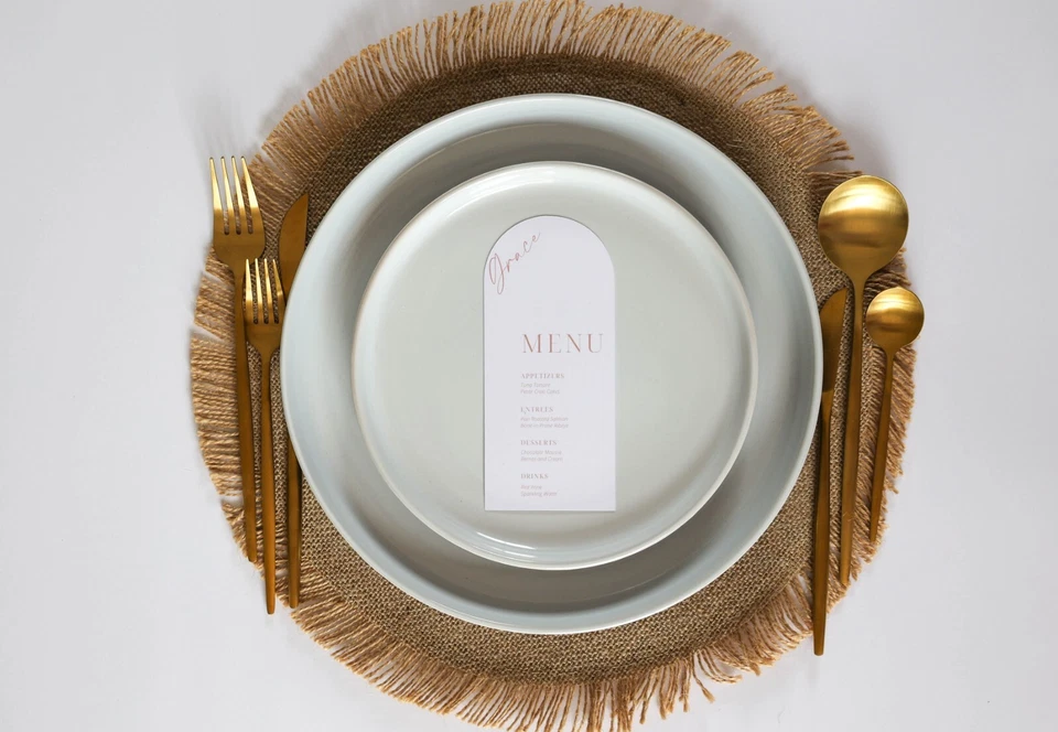 Table Mat Lace Placemat Set Natural Jute Woven Tableware Mat Round 38cm AU - image 2 of 4