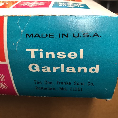 Vintage Christmas Tinsel Garland Franke 50 feet long 3"wide Gold @6 - Picture 8 of 8