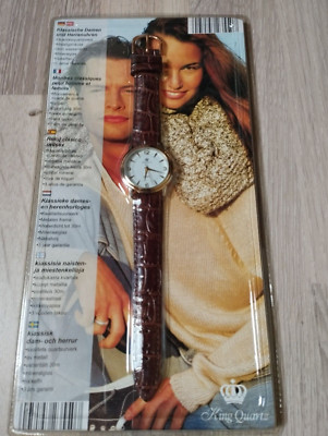 Klassische Damen-/Herrenarmbanduhr, King Quartz, Mineralglas, Nickelfrei, OVP