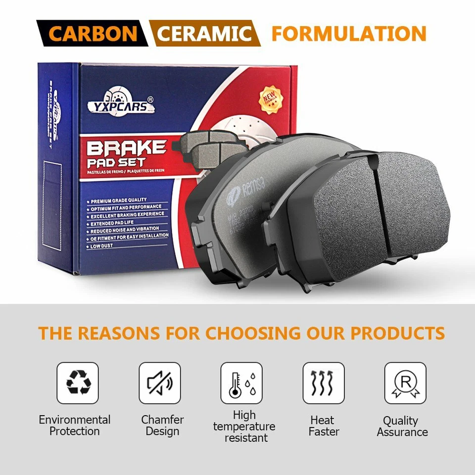 Pastilha de freio dianteira e traseira de cerâmica para 2014 2015 2016 2017 2018 2019 Nissan Rogue - Imagem 4 de 4