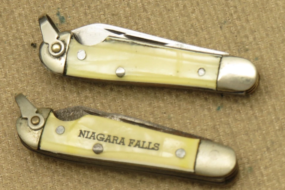 Cuchillos antiguos COLONIAL KNIFE CO miniatura fácil de abrir Jack de la década de 1920 - Lote de 2 Foto 2 de 4