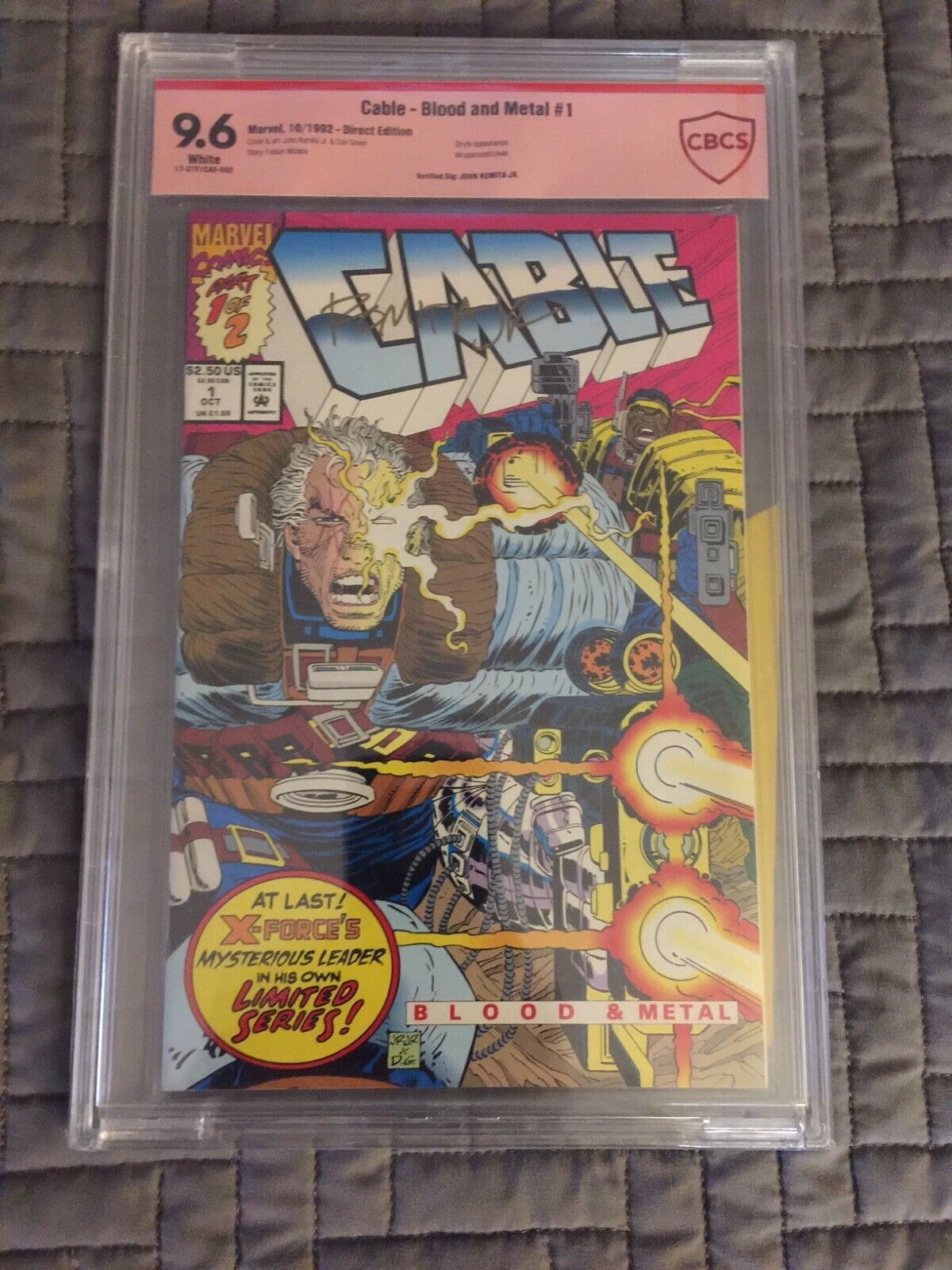 Cable-Blood and Metal #1 CBCS 9.6 signed by John Romita, JR. #391 fo 2500 HTF