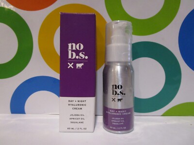NO B.S. ~ DAY + NIGHT HYALURONIC CREAM ~ 2 OZ