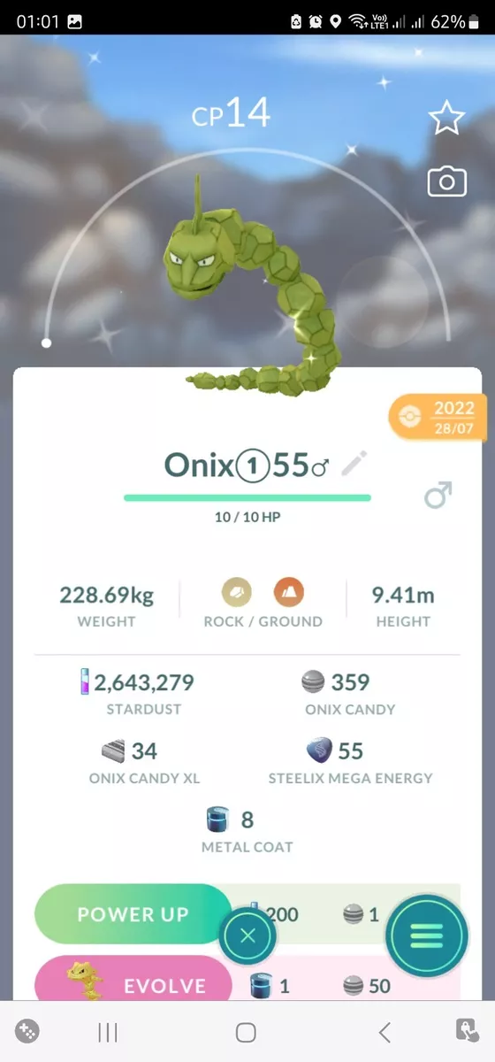 Pokemon LEVEL 1, Lvl 1 SHINY Onix✨REGISTERED TRADE