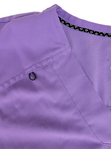 Koi Next Gen Purple Scrub Top Women's Size M Great Pockets Excellent Condition - Picture 5 of 15