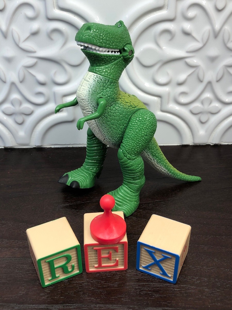 RARE Mattel 99 Disney Toy Story Wreck A Saurus Rex w/Blocks