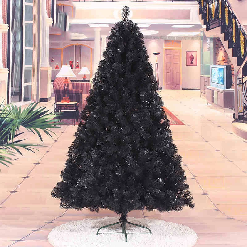 Black Artificial Christmas Tree Holiday Indoor Plastic Stand Base Xmas Home New - Image 4 of 4