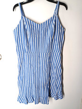 Old Navy Striped Strapless Sun Dress Womens Size XL Blue white Adjustable Straps