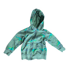 Carters Baby Hoodie Boys Size 4 Sweatshirt Hooded Green Dinosaur Zipper
