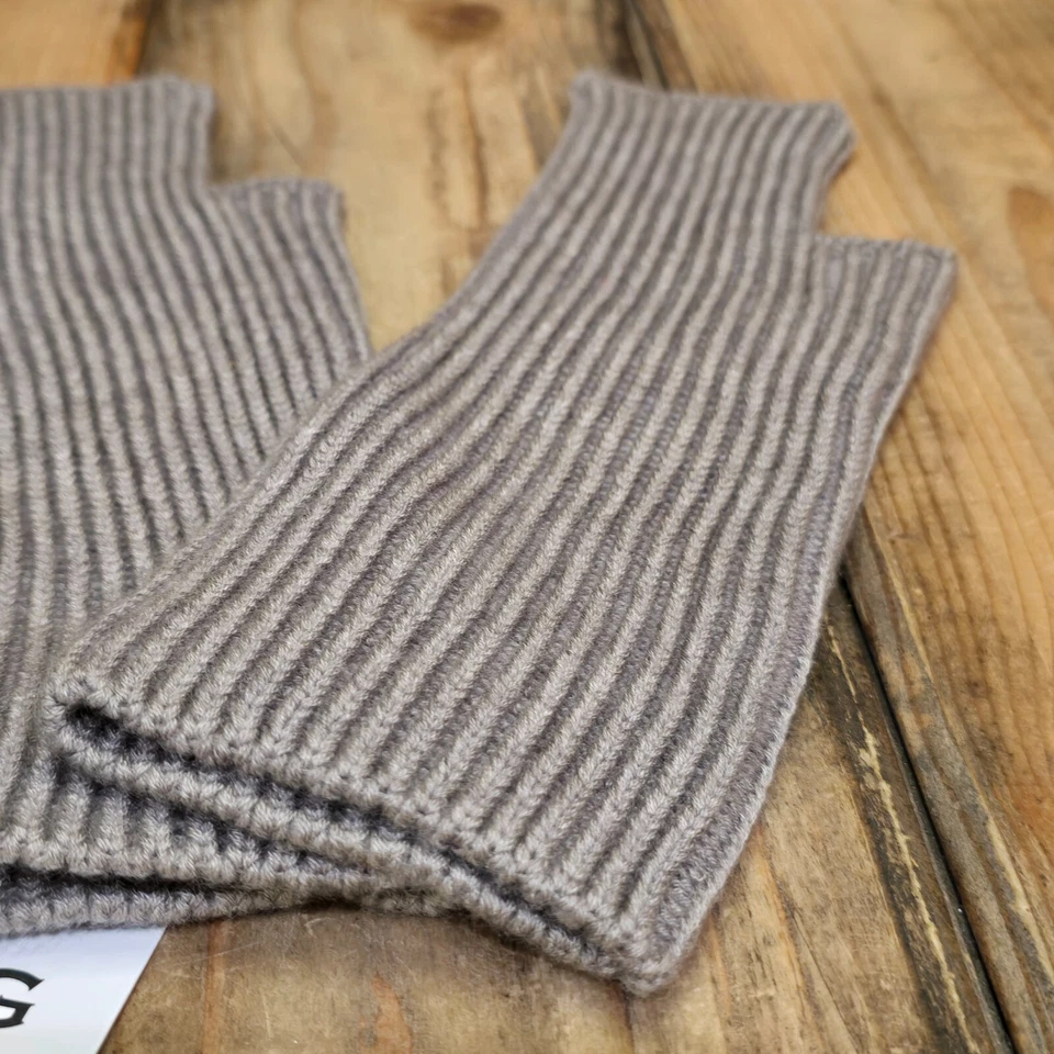 UGG FINGERLESS RIBBED 针织手套羊毛混纺 ~ 浅灰色 — 第 2/4 张图片