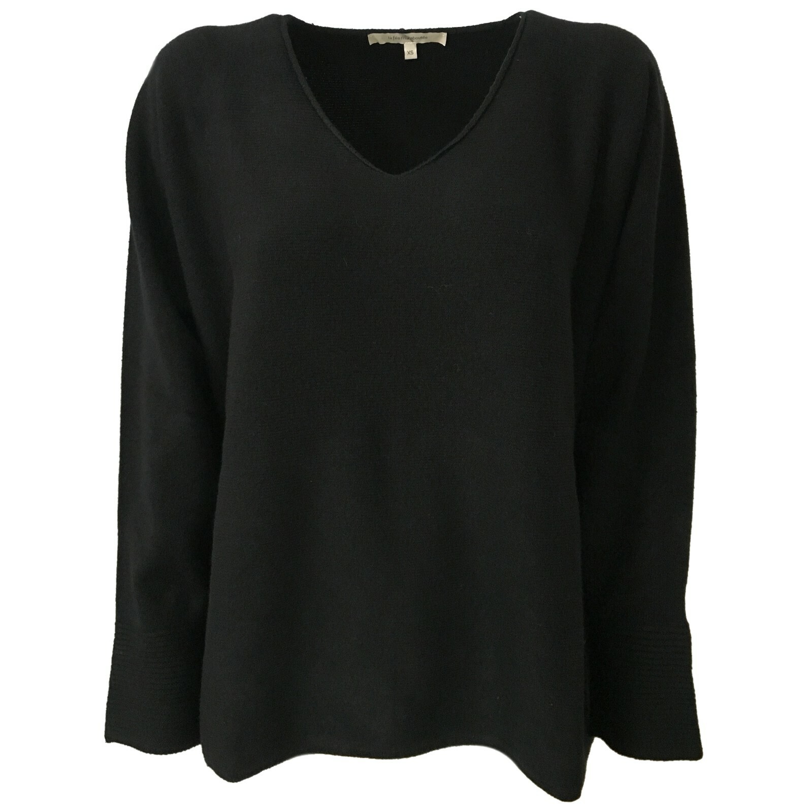 Maglia donna over scollo a V LA FEE MARABOUTEE арт FC1665 СДЕЛАНО В ИТАЛИИ