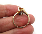 10K Yellow Gold Citrine Mystic Topaz Diamond Heart Ring Size 7 [R324] — photo 5