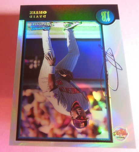 1998 Bowman Chrome David Ortiz Short Print Rookie Refractor #71 (Big Papi) HOF - Picture 5 of 9