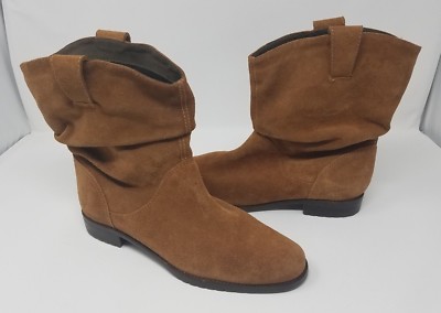 tan slouch ankle boots