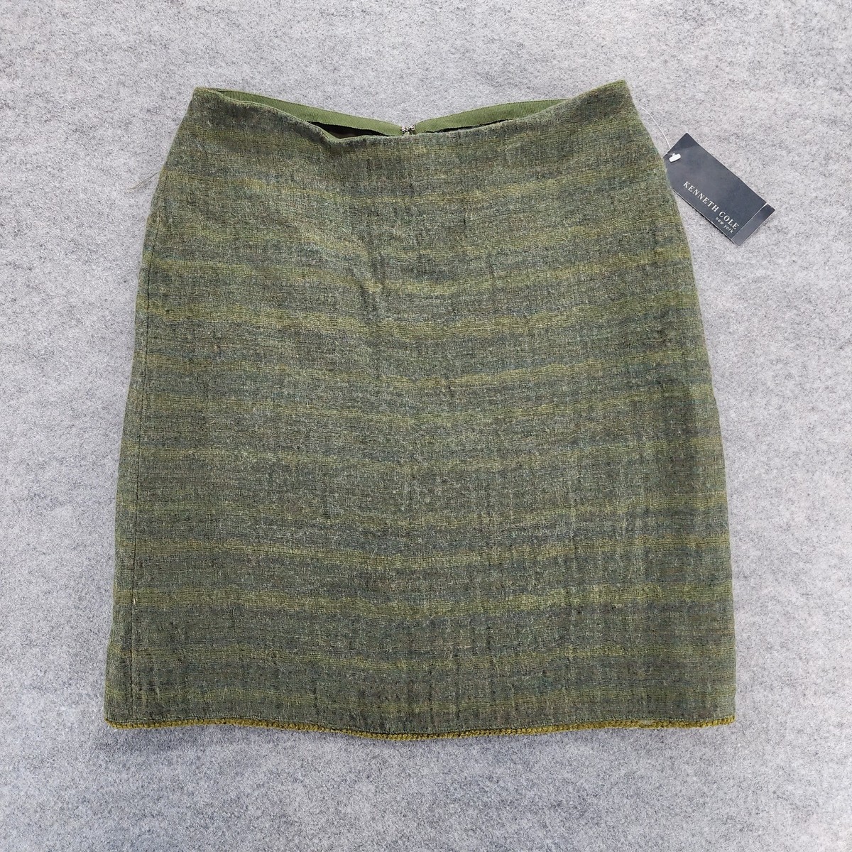 Kenneth Cole Skirt Womens 12 Pencil Straight Green Wool | eBay