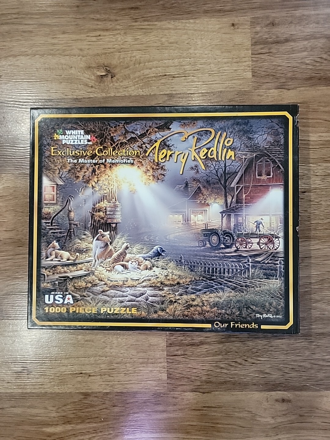 Jigsaw Puzzle Terry Redlin 1000 Piece Our Friends Dogs Cats Pet Farm