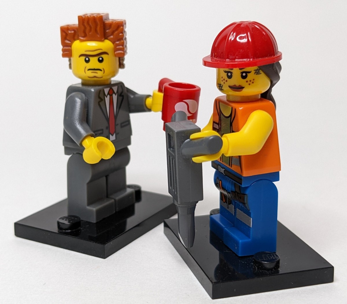 LEGO Minifigures The Lego Movie Gail the Contruction Worker President  Business