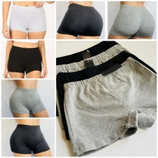 2/4/6 Biker Short Stretch Shorts Yoga Gym Cotton Sleep Boyshorts Shortie S-3XL