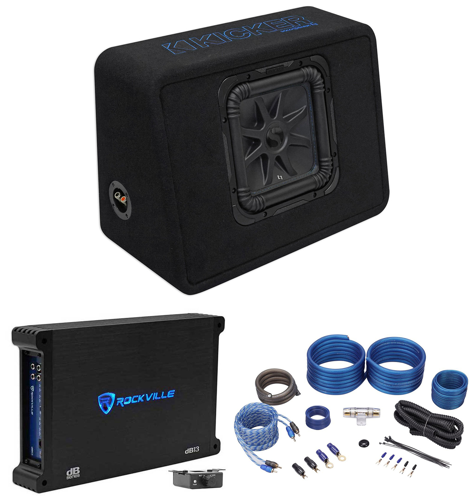 Kicker 44TL7S102 10 1200 Ватт L7 Solo-Корпус с барической нагрузкой L7S моноусилитель 73590₽