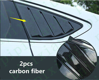 carbon fiber Rear Triangle Shark Shutters Skull cover For Ford Fusion 2013-2019
