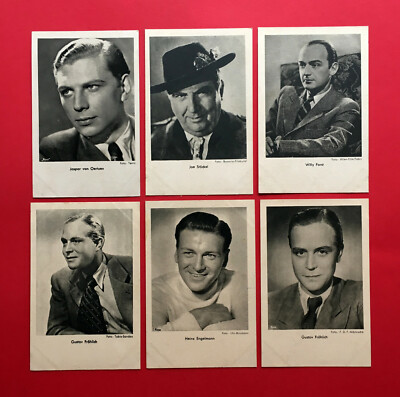 #ad 6 x Schauspieler AK um 1938 Jaspar von Oertzen Joe Stöckel Willy Forst 55022 EUR 10.92