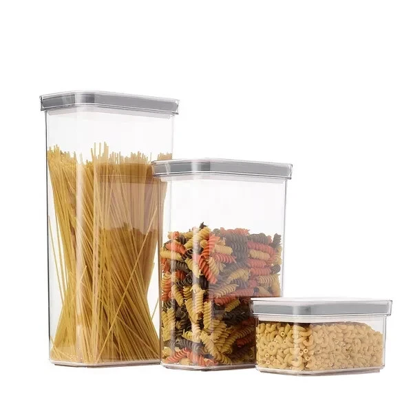 3-Piece Dry Food Storage Container Set 7, 2, 3 Qt – With Airtight Locking Lids