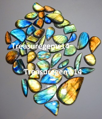 250Crt 100% NATURAL WHOLESALE LOT MULTI FIRE LABRADORITE FANCY CABOCHON GEMSTONE